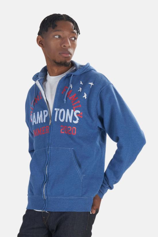  Blue&Cream 후드 티셔츠 블루&크림 프렌즈+패밀리 후드티 헤더 블루 - BLUE&CREAM