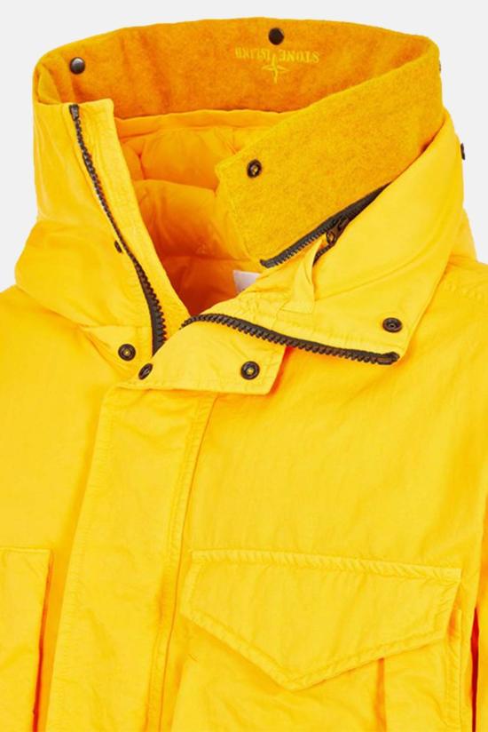 스톤 아일랜드 롱패딩 스톤아일랜드 다운 파카 옐로우 - STONE ISLAND