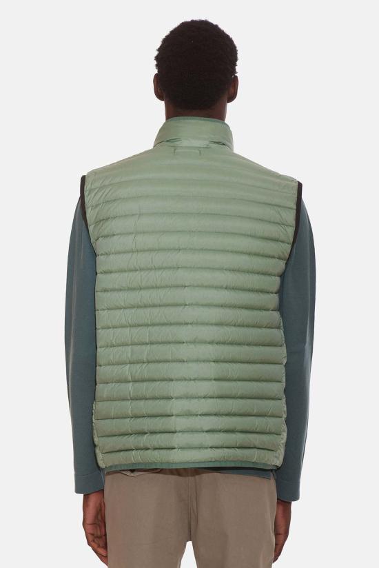  스톤 아일랜드 베스트 스톤아일랜드 립스톱 나일론 다운  세이지 - STONE ISLAND