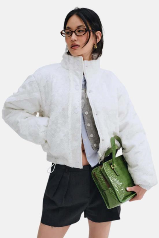  포러브앤레몬스 자켓 For Love & Lemons 슬론 아이릿 퍼퍼  화이트 - FOR LOVE & LEMONS