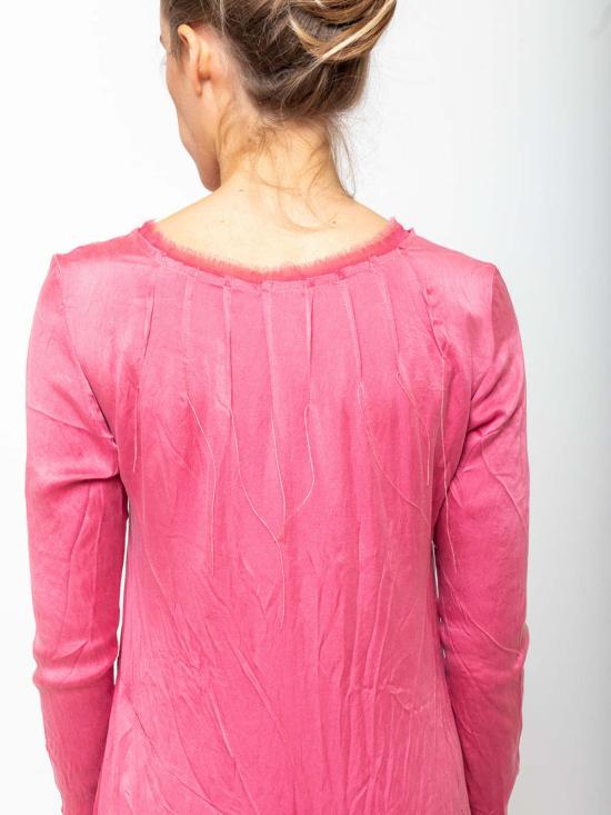  헤이즐 브라운 롱 원피스 언바이어스 드레스 핑크 - HAZEL BROWN