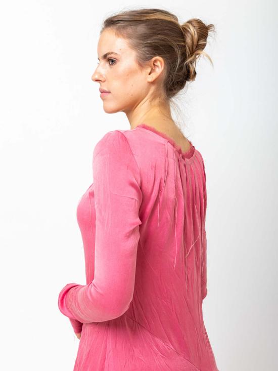  헤이즐 브라운 롱 원피스 언바이어스 드레스 핑크 - HAZEL BROWN