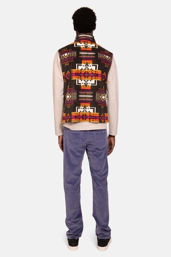  Blue&Cream 베스트 블루&크림 인카 폴라 플리스 조끼 브라운 콤보 - BLUE&CREAM