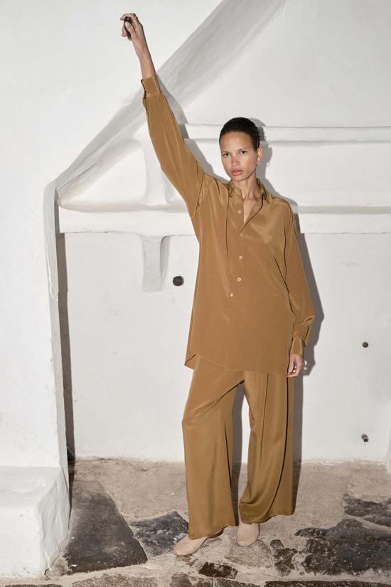  다두라 블라우스 다투라 실크 폴  탄 - DATURA