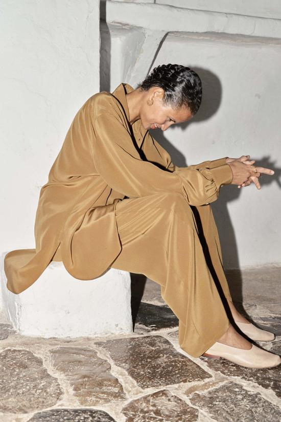  다두라 블라우스 다투라 실크 폴  탄 - DATURA