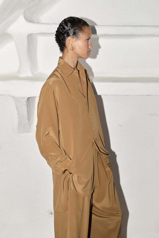  다두라 블라우스 다투라 실크 폴  탄 - DATURA