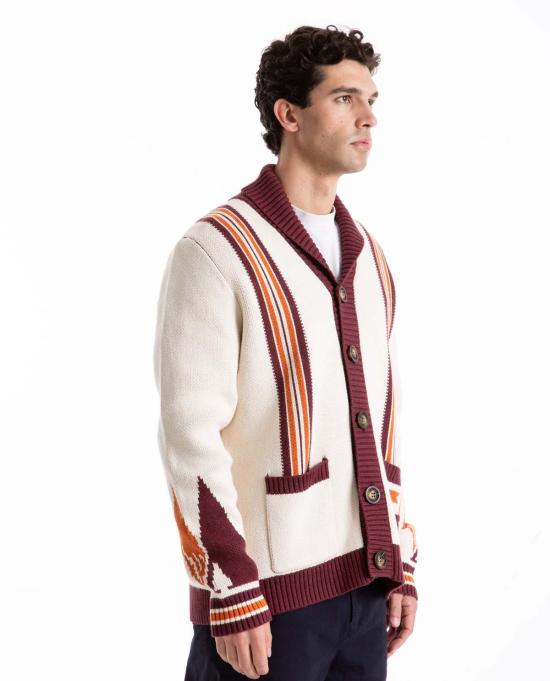  말본 가디건 골프 헬레나 숄 칼라 니트  머슬린 - MALBON