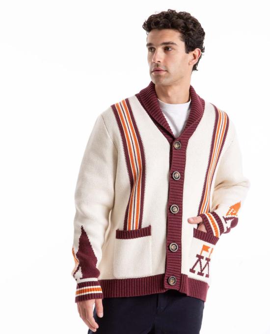  말본 가디건 골프 헬레나 숄 칼라 니트  머슬린 - MALBON