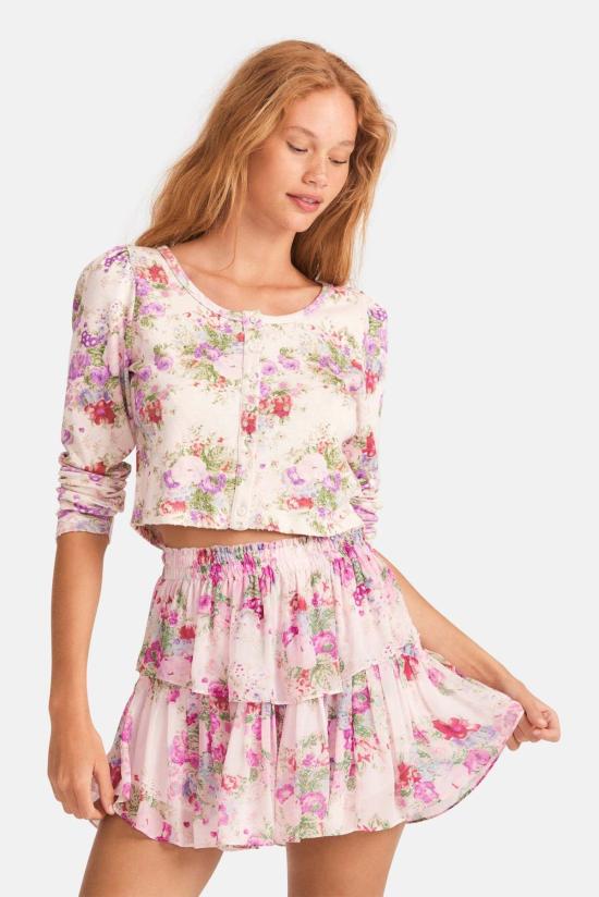  러브쉐이크팬시 숏 스커트 러브 쉑 팬시 러플 미니 스커트 쉬머링 스프링