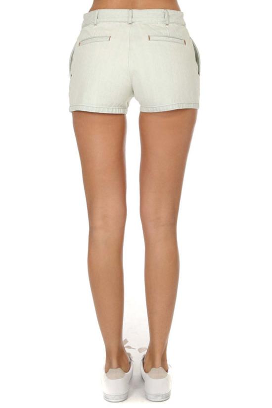  아페쎄 데님 숏팬츠 A.P.C. 미니 반바지 탈색 - A.P.C.