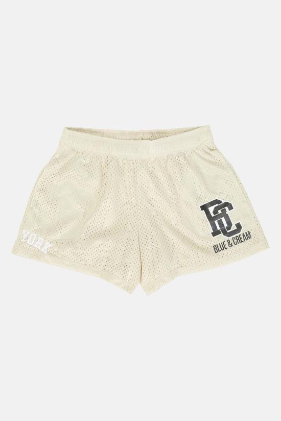 블루&크림 숏팬츠 Ny 메시 반바지 토프/블랙