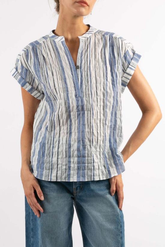  amannna 반팔 티셔츠 아마나 블레이크 티 화이트 스트라이프