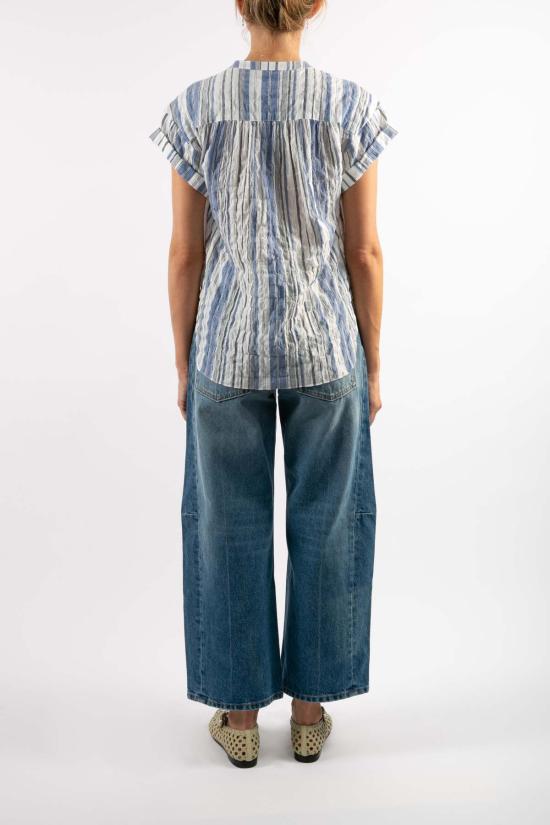  amannna 반팔 티셔츠 아마나 블레이크 티 화이트 스트라이프 - OTHER BRANDS