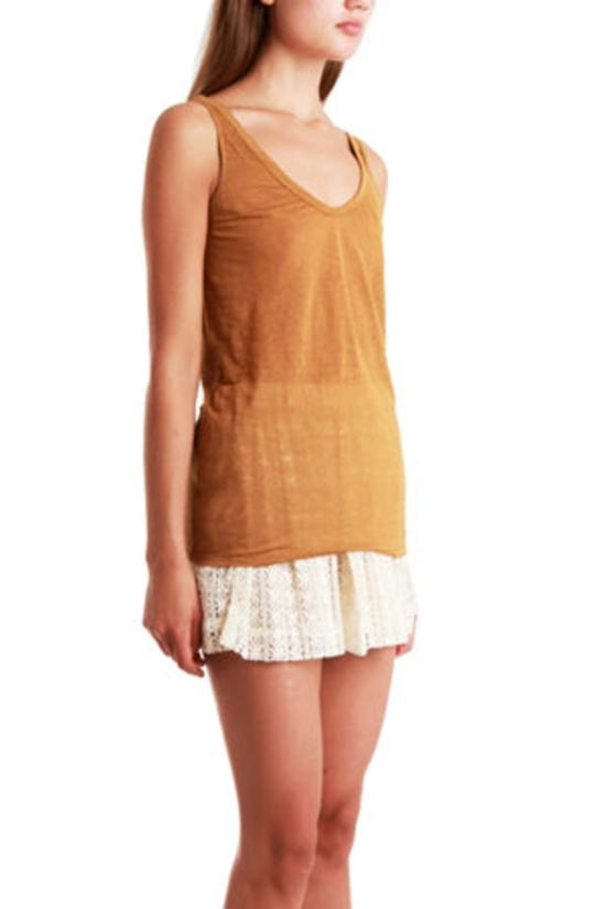  Giada Forte 민소매 티셔츠 지아다 포르테 탱크 오크라 - OTHER BRANDS