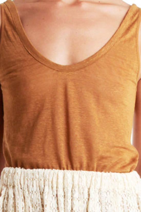  Giada Forte 민소매 티셔츠 지아다 포르테 탱크 오크라 - OTHER BRANDS