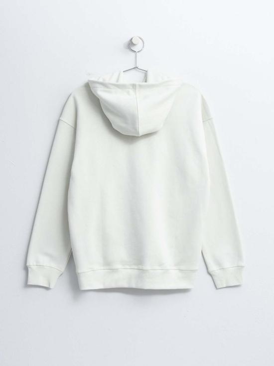  가니 후드 티셔츠 Ganni Isoli 오버사이즈 후디 백로 - GANNI