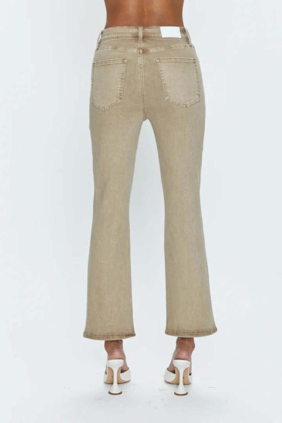  피스톨라 데님 팬츠 레논 하이라이즈 부츠 크롭 진 밍크 스노우 - PISTOLA