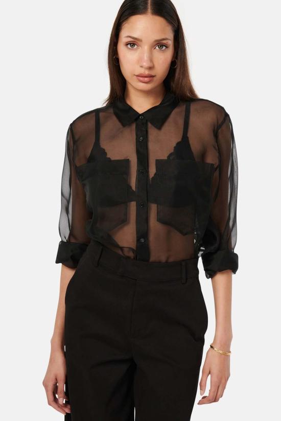  카미 뉴욕 블라우스 캐미 NYC 샘슨 쉬어 탑 블랙 - CAMI NYC