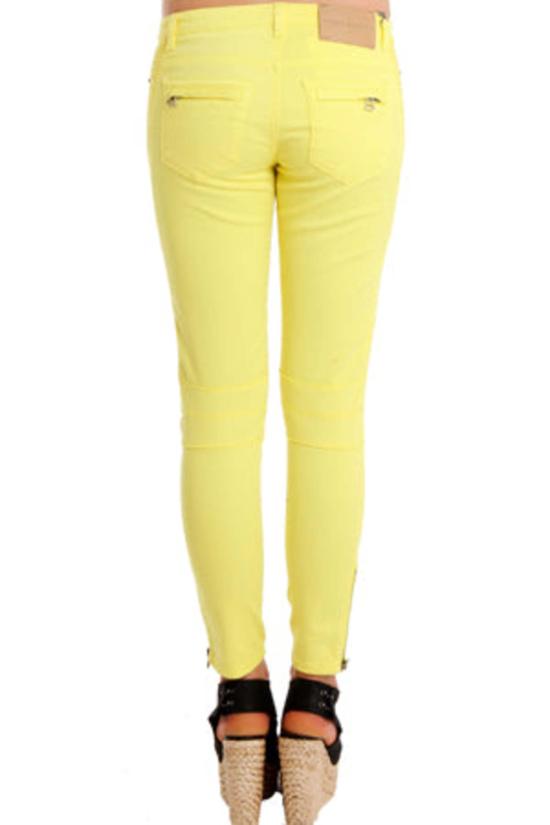  발망 데님 팬츠 피에르  피에르  모토 진 옐로우 - BALMAIN