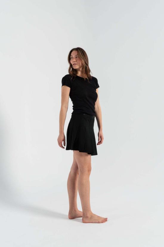  가니 숏 스커트 라이트 트윌 플리츠 미니 스커트 - GANNI