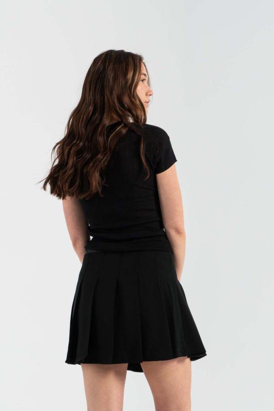  가니 숏 스커트 라이트 트윌 플리츠 미니 스커트 - GANNI