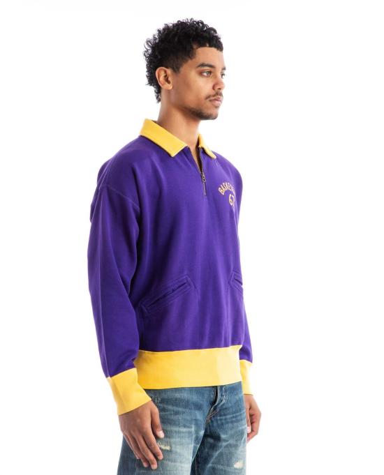  폴로 랄프로렌 긴팔 티셔츠 폴로 랄프 로렌 67 3/4 지퍼 플리스 탑 퍼플 - POLO RALPH LAUREN