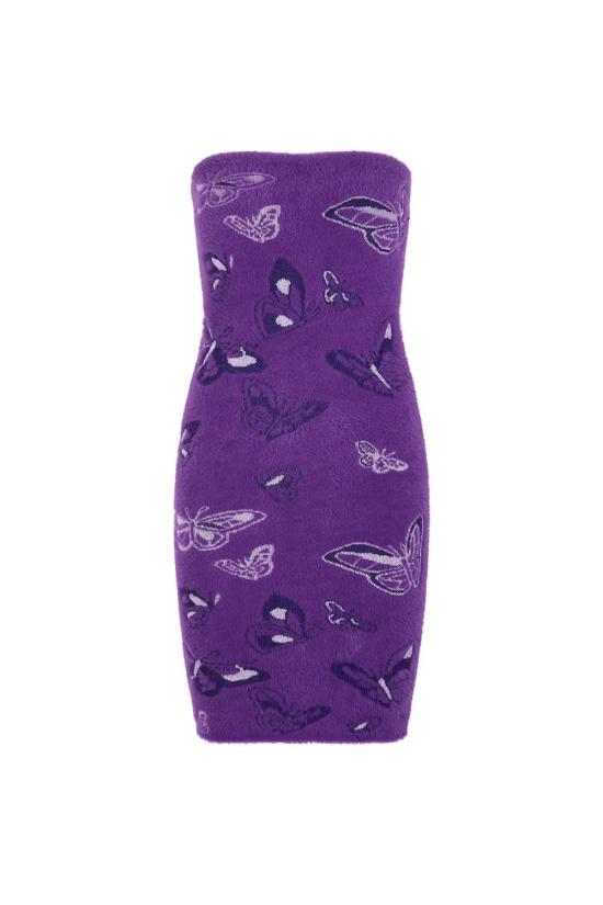  하우스오브써니 숏 원피스 House Of Sunny Crazy Town 호크니 퍼플 히트 - HOUSE OF SUNNY