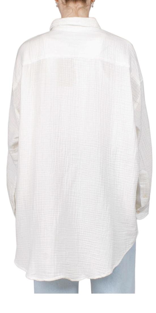  DENIMIST 탑 데님스트 크링클 코튼 버튼 프런트 셔츠 에크루 - OTHER BRANDS