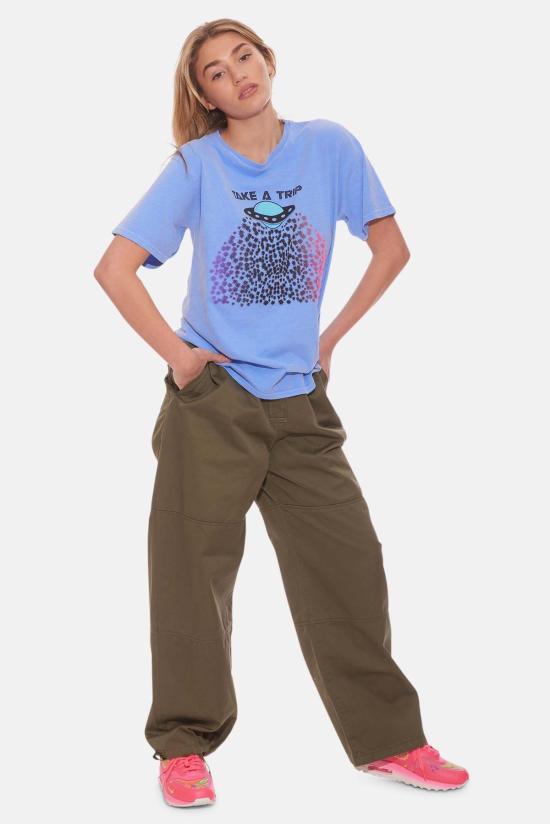  마우지 스트레이트 팬츠 Moussy Fayette 카고 팬츠 카키