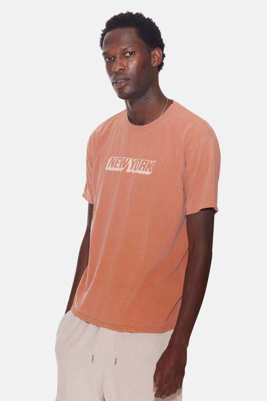  블루&크림 반팔 티셔츠 뉴욕 티 오렌지 - BLUE&CREAM