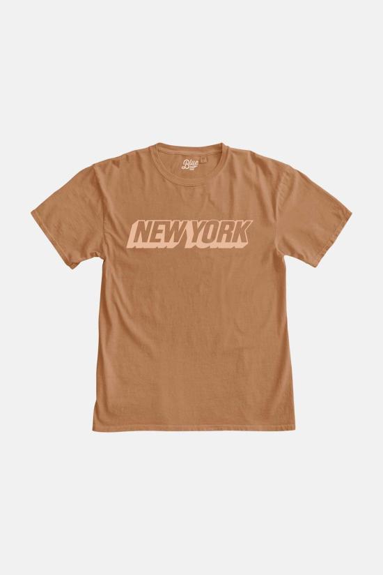  블루&크림 반팔 티셔츠 뉴욕 티 오렌지 - BLUE&CREAM