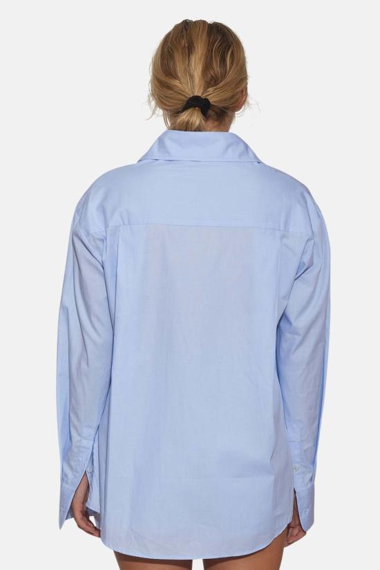  The Tile Club 긴팔 티셔츠 타일 클럽 릴리 팝린 보이프렌드 셔츠 샴브레이 - THE TILE CLUB