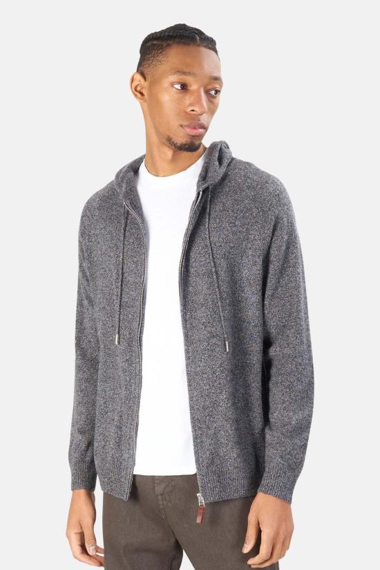  The Tile Club 후드 티셔츠 타일 클럽 스탠포드 지퍼 캐시미어 후드 티셔츠 마블 블랙 - THE TILE CLUB