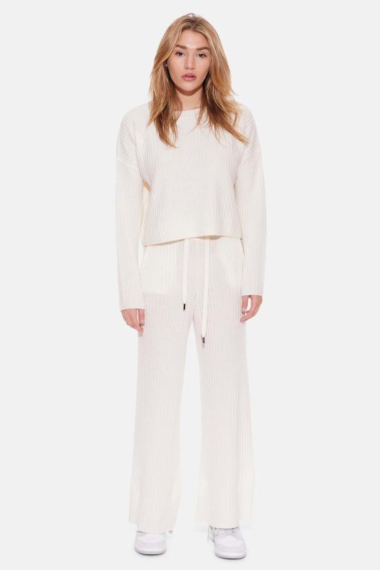  더 타일 클럽 스트레이트 팬츠 타일 클럽 소피 와이드 레그 팬츠 에그쉘 - THE TILE CLUB