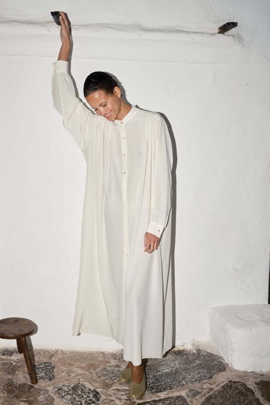  다두라 롱 원피스 흰독말풀 바벨 카프탄 나타 - DATURA