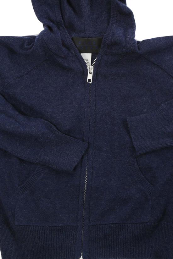  [키즈] 블루&크림 풀오버 키즈  캐시미어 지퍼 후드 티셔츠 네이비 - BLUE&CREAM
