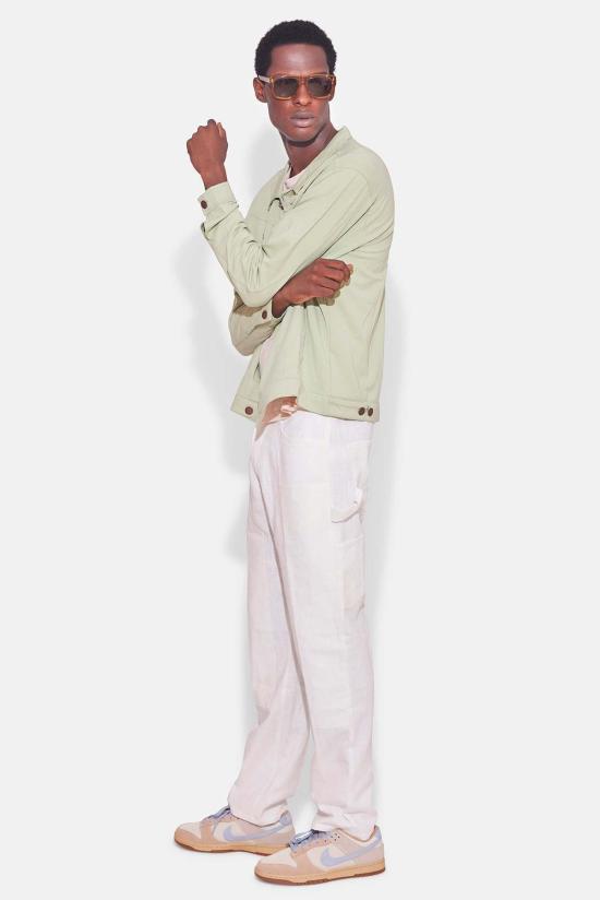  블루&크림 자켓 라이트 트러커 재킷 제이드 그린 - BLUE&CREAM