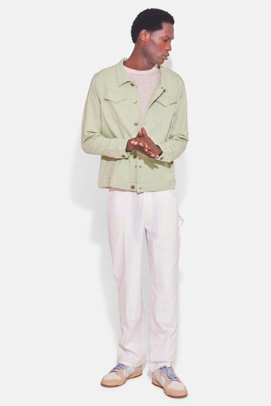  블루&크림 자켓 라이트 트러커 재킷 제이드 그린 - BLUE&CREAM