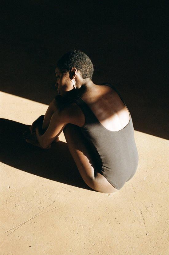  마리아 스탠리 바디수트 티셔츠 바디수트 누아르