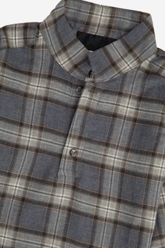  [키즈] 블루&크림 탑 키즈 디올 플란넬 셔츠 블루 - BLUE&CREAM