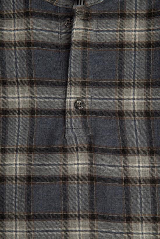  [키즈] 블루&크림 탑 키즈 디올 플란넬 셔츠 블루 - BLUE&CREAM