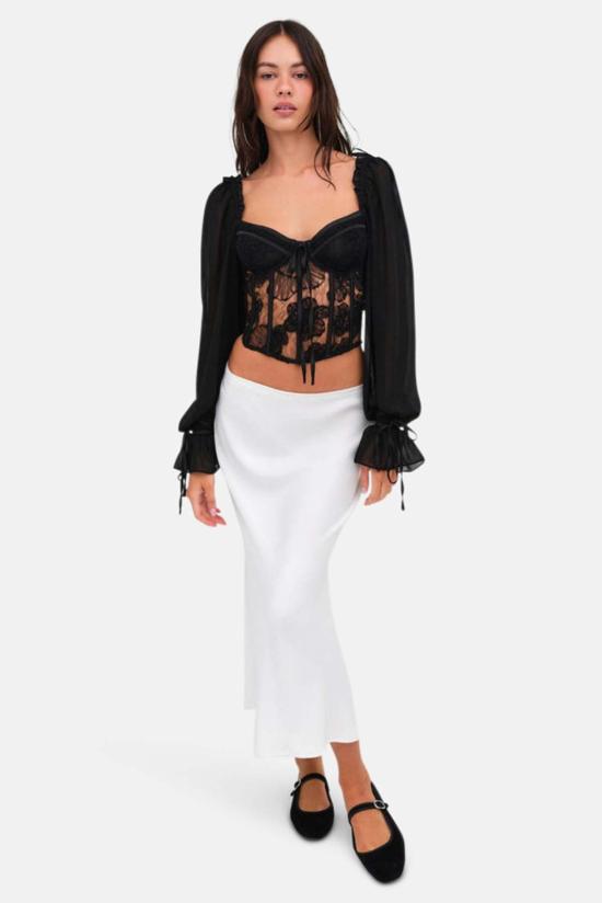  포러브앤레몬스 블라우스 CT2072 HO23 BLACK - FOR LOVE & LEMONS