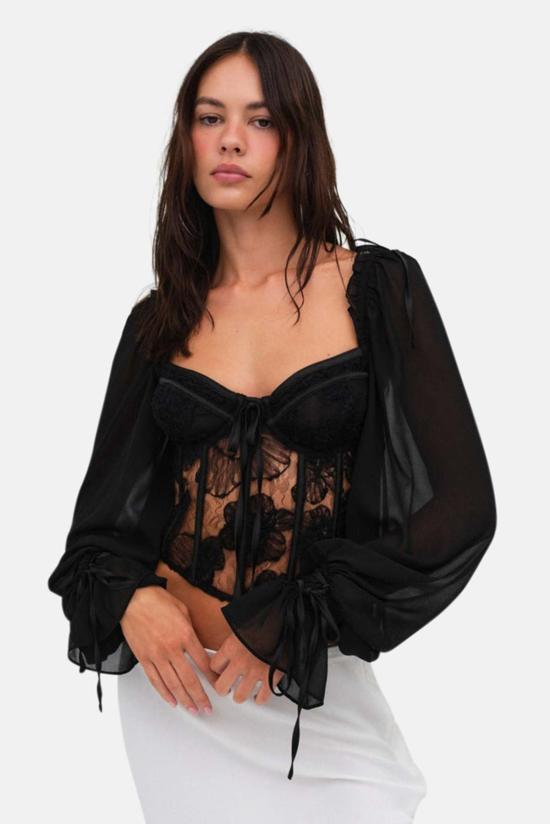  포러브앤레몬스 블라우스 CT2072 HO23 BLACK