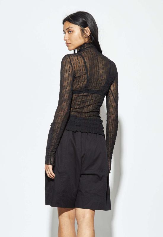  파이드 미 나우 블라우스 Find Me Now Ross 모크넥 탑 블랙 - FIND ME NOW