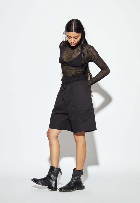  파이드 미 나우 블라우스 Find Me Now Ross 모크넥 탑 블랙 - FIND ME NOW