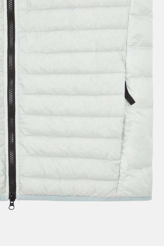  스톤 아일랜드 자켓 립스톱 나일론 다운  펄 그레이 - STONE ISLAND
