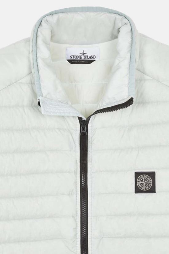  스톤 아일랜드 패딩 립스톱 나일론 다운  펄 그레이