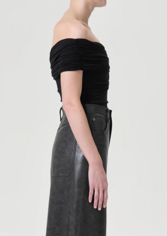  에이골디 바디수트 티셔츠 아골드 에티엔 바디수트 블랙 - AGOLDE