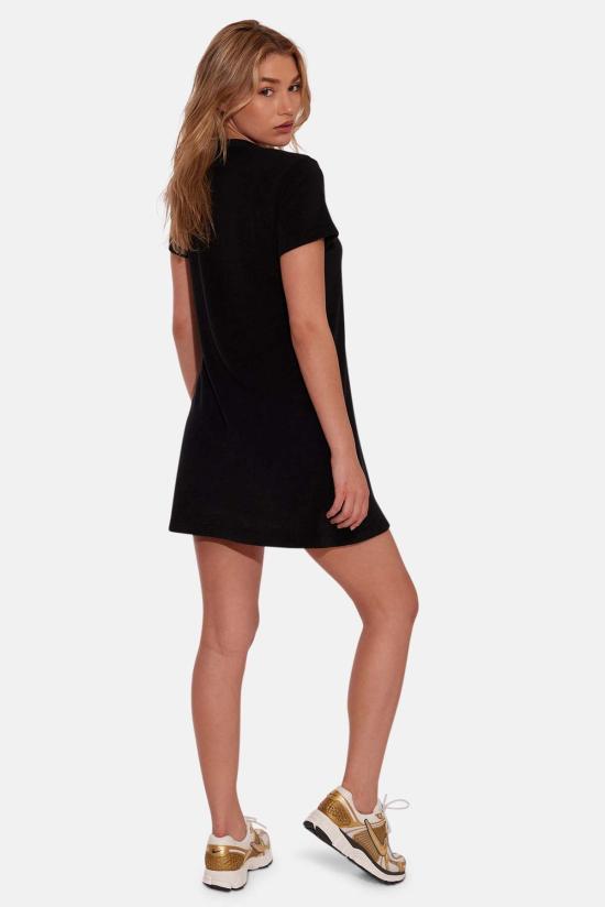  더 타일 클럽 숏 원피스 타일 클럽 테리 티 드레스 블랙 - THE TILE CLUB