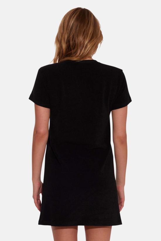  더 타일 클럽 숏 원피스 타일 클럽 테리 티 드레스 블랙 - THE TILE CLUB